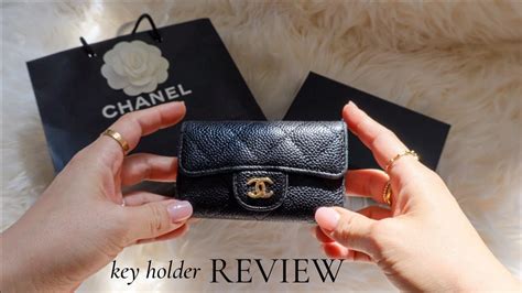 chanel o key holder|chanel fluffy keychain.